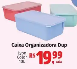 Supermercados Mateus Caixa Organizadora Dup Lyon Color oferta