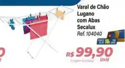 Hiper Moreira Varal de Chão Lugano com Abas Secalux oferta