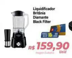 Hiper Moreira Liquidificador Britânia Diamante Black Filter oferta