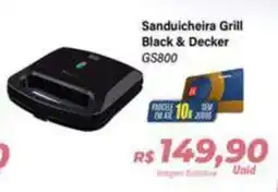 Hiper Moreira Sanduicheira Grill Black & Decker GS800 oferta