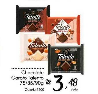 Giassi Supermercados Chocolate Garoto Talento oferta