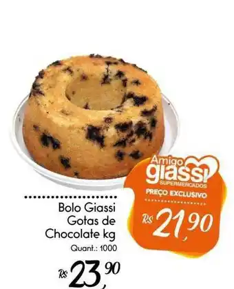 Giassi Supermercados Bolo Giassi Gotas De Chocolate oferta