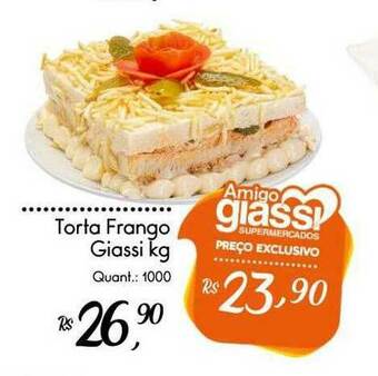 Giassi Supermercados Torta Frango Giassi oferta