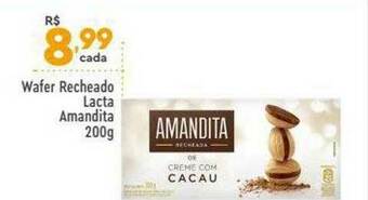 Supper Rissul Wafer Recheado Lacta Amandita oferta