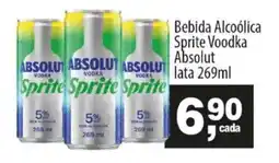 Asun Bebida Alcoólica Sprite Voodka Absolut lata oferta