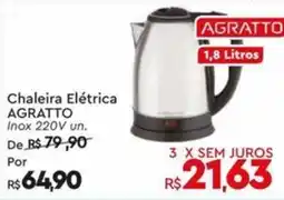 Chaleira Elétrica AGRATTO