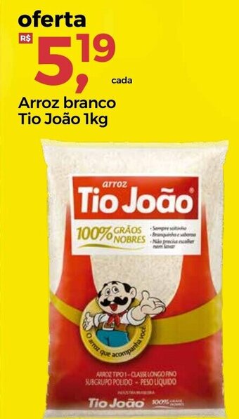 Frangolândia Arroz Branco Tio Joao 1kg oferta