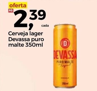 Frangolândia Cerveja lager Devassa puro malte 350ml oferta