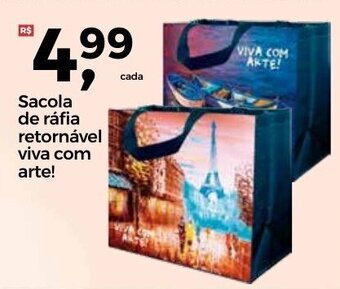 Frangolândia Sacola de rafia retornavel viva com arte! oferta