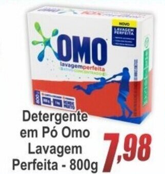 Serrano Supermercado Detergente em Po Omo Lavagem Perfeita 800g oferta