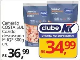 Supermercados Koch Camarão COSTA SUL Cozido descascado M IQF un. oferta