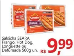 Supermercados Koch Salsicha SEARA Frango, Hot Dog, Longuette ou Defumada oferta
