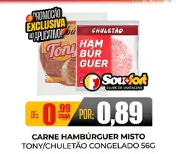 Fort Atacadista Carne hambúrguer misto tony/chuletão congelado oferta