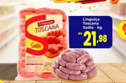 Supermercado Pastorinho Linguiça Toscana Sadia oferta