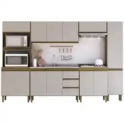 Benoit Cozinha Modulada Mademóvel Margarida MDP 200,5x300x51cm Sem Pia oferta