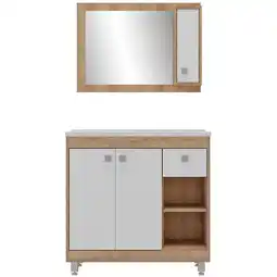 Benoit Conjunto Banheiro Ozini C00D82507 Aéreo Com Espelho Cuba Balcão oferta
