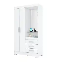 Benoit Guarda Roupa / Roupeiro Henn B64 2 Portas 3 Gavetas Com Espelho 200x109,5x46,5cm oferta
