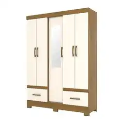 Benoit Guarda Roupa / Roupeiro Henn B60 5 Portas 2 Gavetas Com Espelho 200x145,5x46,5cm oferta
