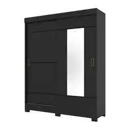 Benoit Guarda Roupa / Roupeiro Henn B66-157 2 Portas Correr 2 Gavetas Com Espelho 200x163x48,5cm oferta