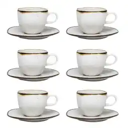 Benoit Conjunto Xícaras de Chá Oxford 103229 Maresia 12 Peças Porcelana oferta