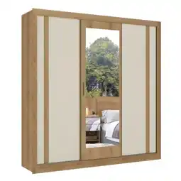 Benoit Guarda Roupa / Roupeiro THB Ibiza Glass 3 Portas Deslizantes Reversíveis Com Espelho oferta