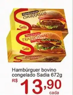 Giga Atacado Hambúrguer bovino congelado Sadia oferta