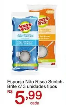 Giga Atacado Esponja Não Risca Scotch- Brite c/ 3 unidades tipos oferta