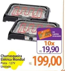 Atacadão Churrasqueira Elétrica Mondial Preta - 127V Unidade oferta