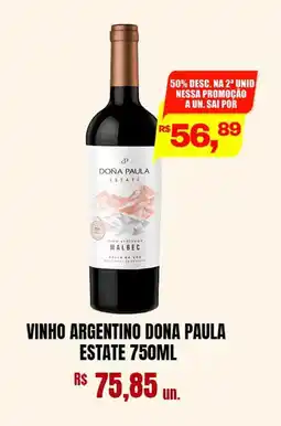 Supermercado Porecatu Vinho argentino dona paula estate oferta