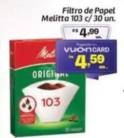 Comper Filtro de Papel Melitta 103 c/ 30 un. oferta