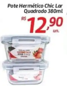 Comper Pote Hermético Chic Lar Quadrado oferta