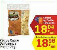 Tenda Atacado Pão de queijo da fazenda 2kg oferta