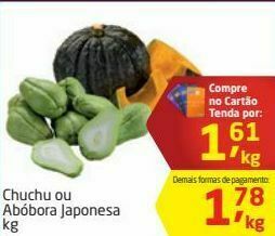 Chuchu ou abóbora japonesa kg