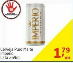 Tenda Atacado Cerveja puro malte império lata 269ml oferta