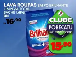 Supermercado Porecatu Lava roupas em pó brilhante limpeza total sachê oferta