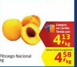 Tenda Atacado Pêssego nacional kg oferta