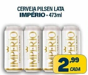 Dom Atacadista Cerveja Pilsen Lata Imperio 473ml oferta