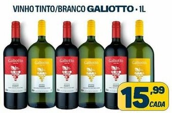 Dom Atacadista Vinho Tinto/ Branco Galiotto 1L oferta