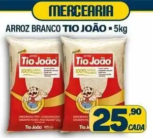 Dom Atacadista Arroz Branco Tio Joao 5kg oferta