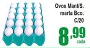Higa's Supermercado Ovos Mant/s. Marta Bco. C/20 oferta