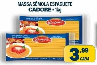 Dom Atacadista Massa Semola Espaguete Cadore 1kg oferta