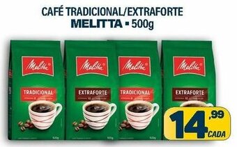 Dom Atacadista Cafe Tradicional/ Extraforte Melitta 500g oferta