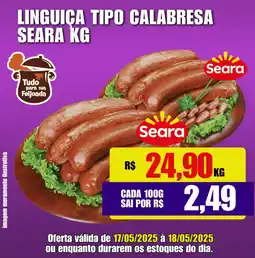 Violeta Supermercados Linguiça tipo calabresa seara oferta