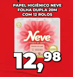 Rede Economia Papel higiênico neve folha dupla 20m oferta