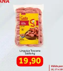 Shibata Supermercados Linguiça Toscana Sadia oferta