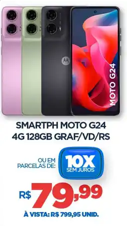 DB Supermercados Smartph moto g24 4g 128gb graf/vd/rs oferta