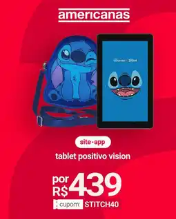 Lojas Americanas VISION TAB 7 STITCH oferta