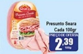 Higa's Supermercado Presunto Seara cada 100g oferta
