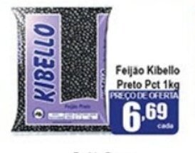 Higa's Supermercado Feijao Kibello Preto pct 1kg oferta