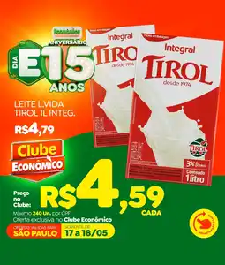 Econômico Atacadão Leite l.vida tirol integ. oferta